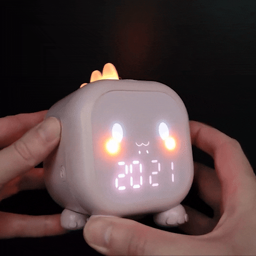 Voice Control Dinosaur Alarm Clock & Night Light