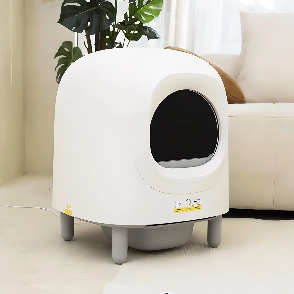 Ultra-Quiet Automatic Self-Cleaning Smart Litter Box with App Control