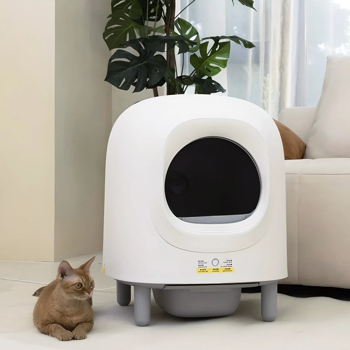 Ultra-Quiet Automatic Self-Cleaning Smart Litter Box with App Control