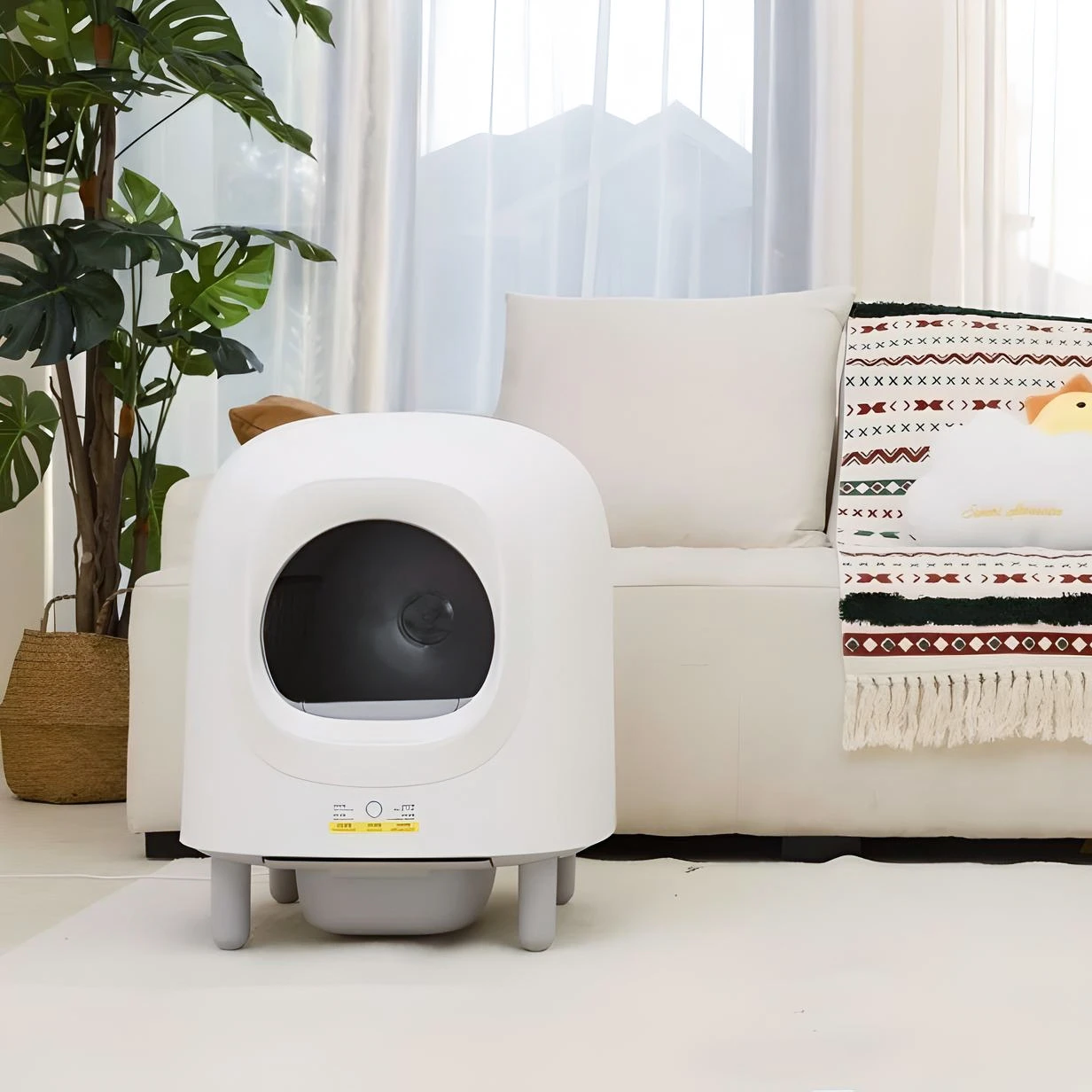 Ultra-Quiet Automatic Self-Cleaning Smart Litter Box with App Control