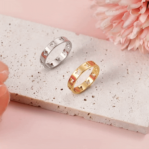 Elegant Hollow Butterfly Ring