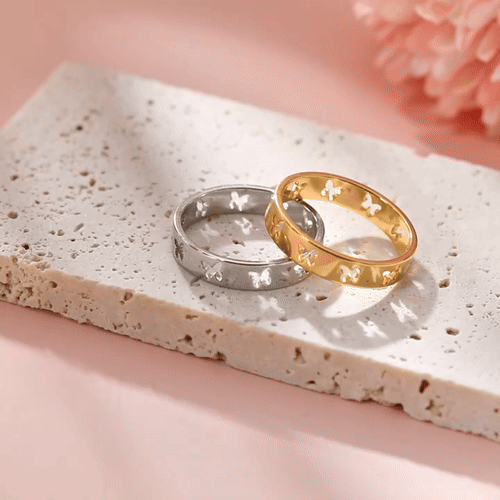 Hollow Butterfly Ring Features